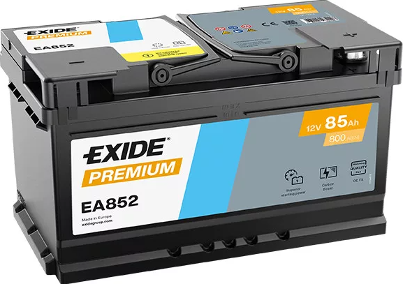 EXIDE Premium 12V 85Ah 800A jobb+ autó akkumulátor