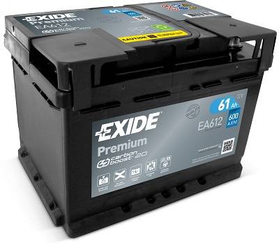 EXIDE Premium 12V 61Ah 600A jobb+ autó akkumulátor akku