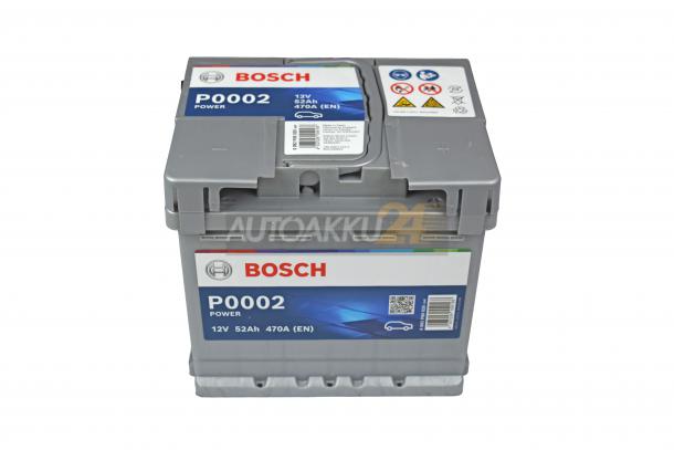 Bosch Power - 12V 52 Ah - autó akkumulátor - jobb+