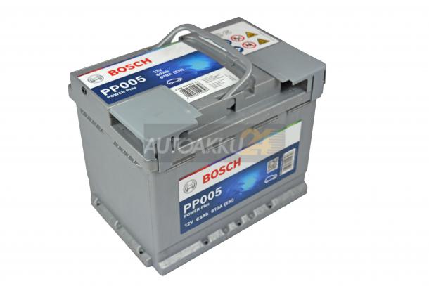 Bosch Power Plus - 12V 63 Ah - autó akkumulátor - jobb+