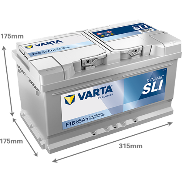 Varta Dynamic SLI - 12v 85ah - autó akkumulátor - jobb+ *alacsony