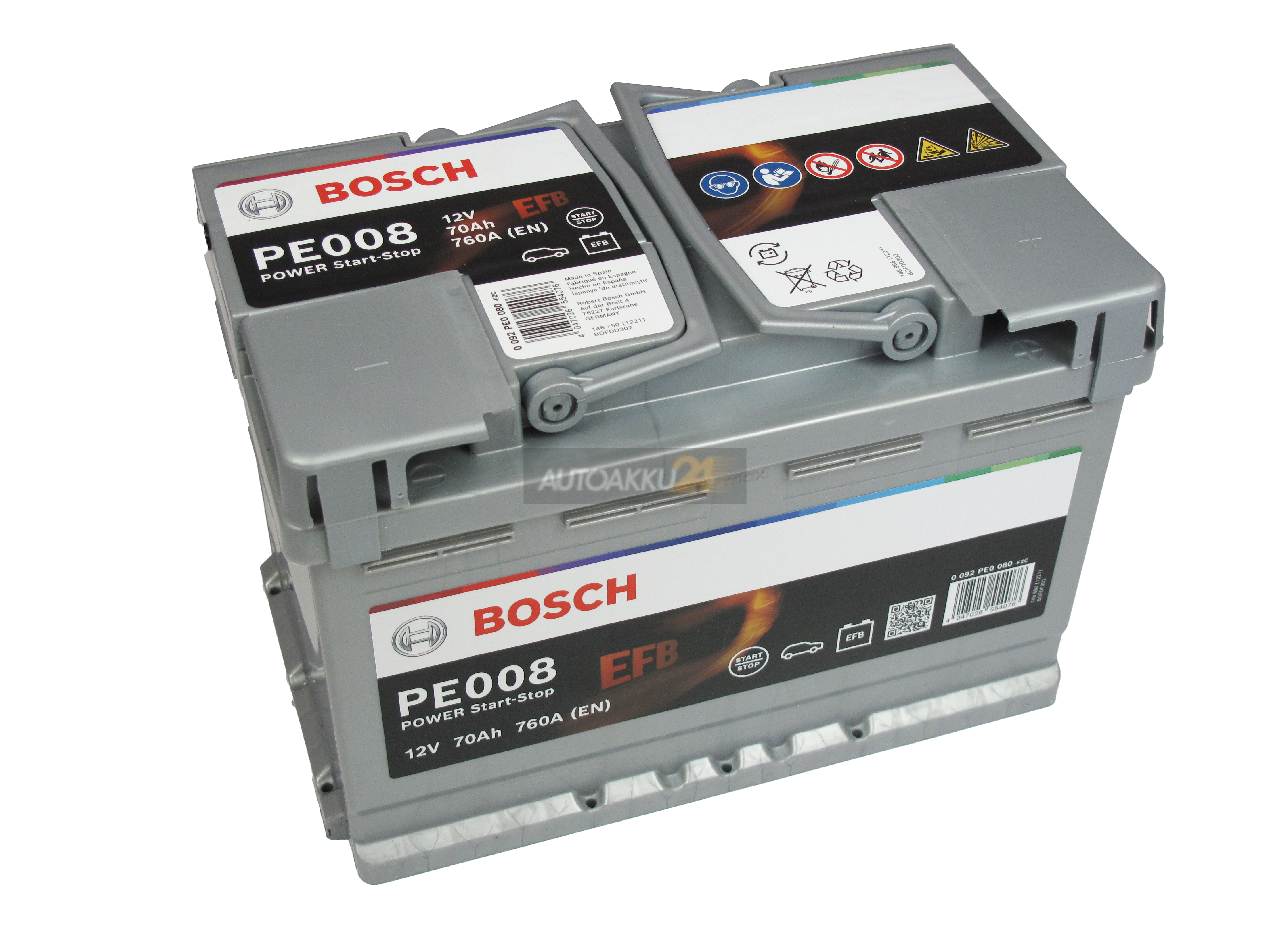 Bosch Power EFB - 12V 70 Ah - autó akkumulátor - jobb+