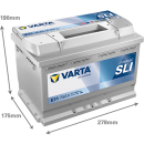 Varta Dynamic SLI - 12v 74ah - autó akkumulátor - jobb+
