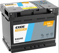 EXIDE Premium 12V 64Ah 640A jobb+ autó akkumulátor akku